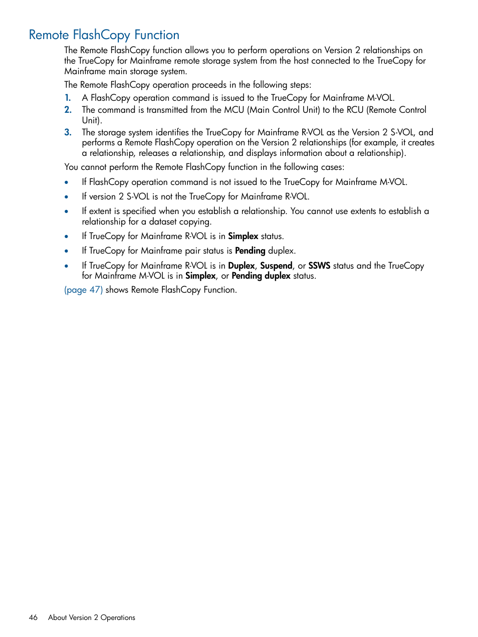 Remote flashcopy function | HP StorageWorks XP Remote Web Console Software User Manual | Page 46 / 155