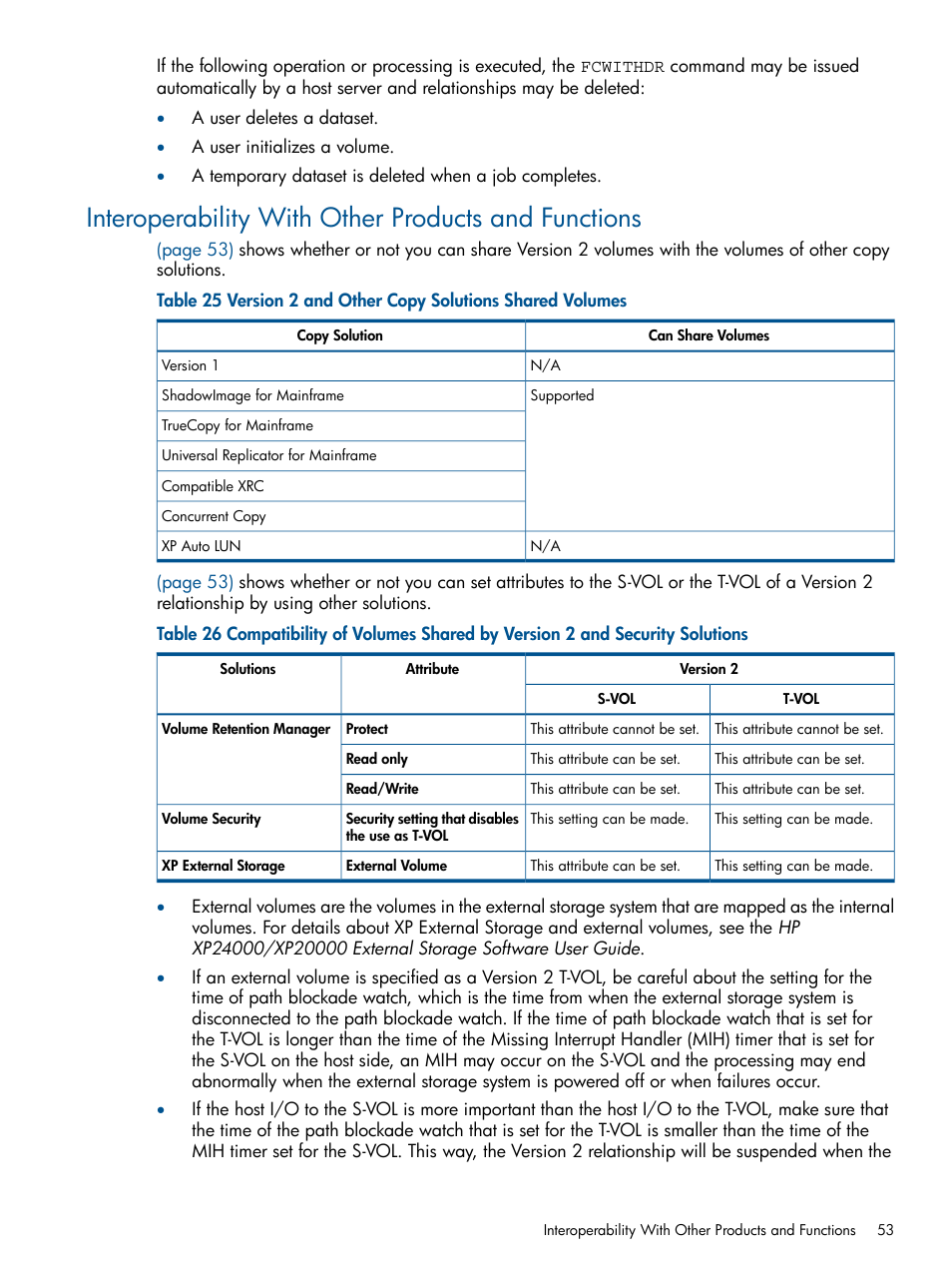 Interoperability with other products and functions | HP StorageWorks XP Remote Web Console Software User Manual | Page 53 / 155