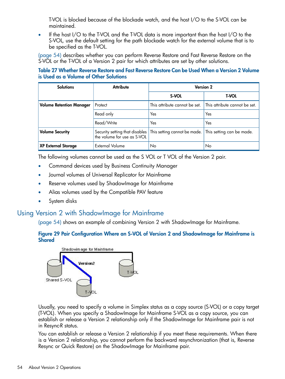 Using version 2 with shadowimage for mainframe | HP StorageWorks XP Remote Web Console Software User Manual | Page 54 / 155