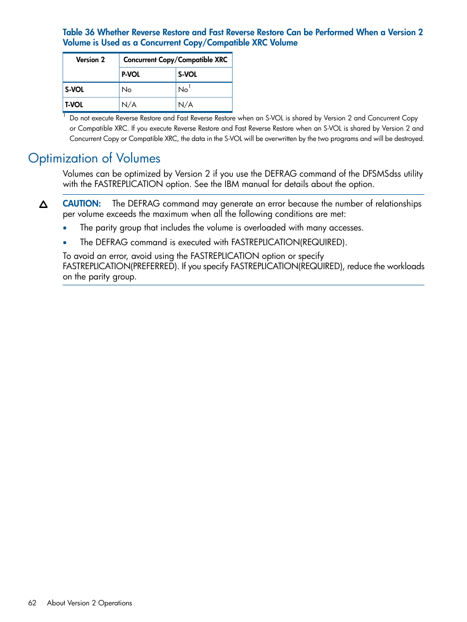Optimization of volumes | HP StorageWorks XP Remote Web Console Software User Manual | Page 62 / 155