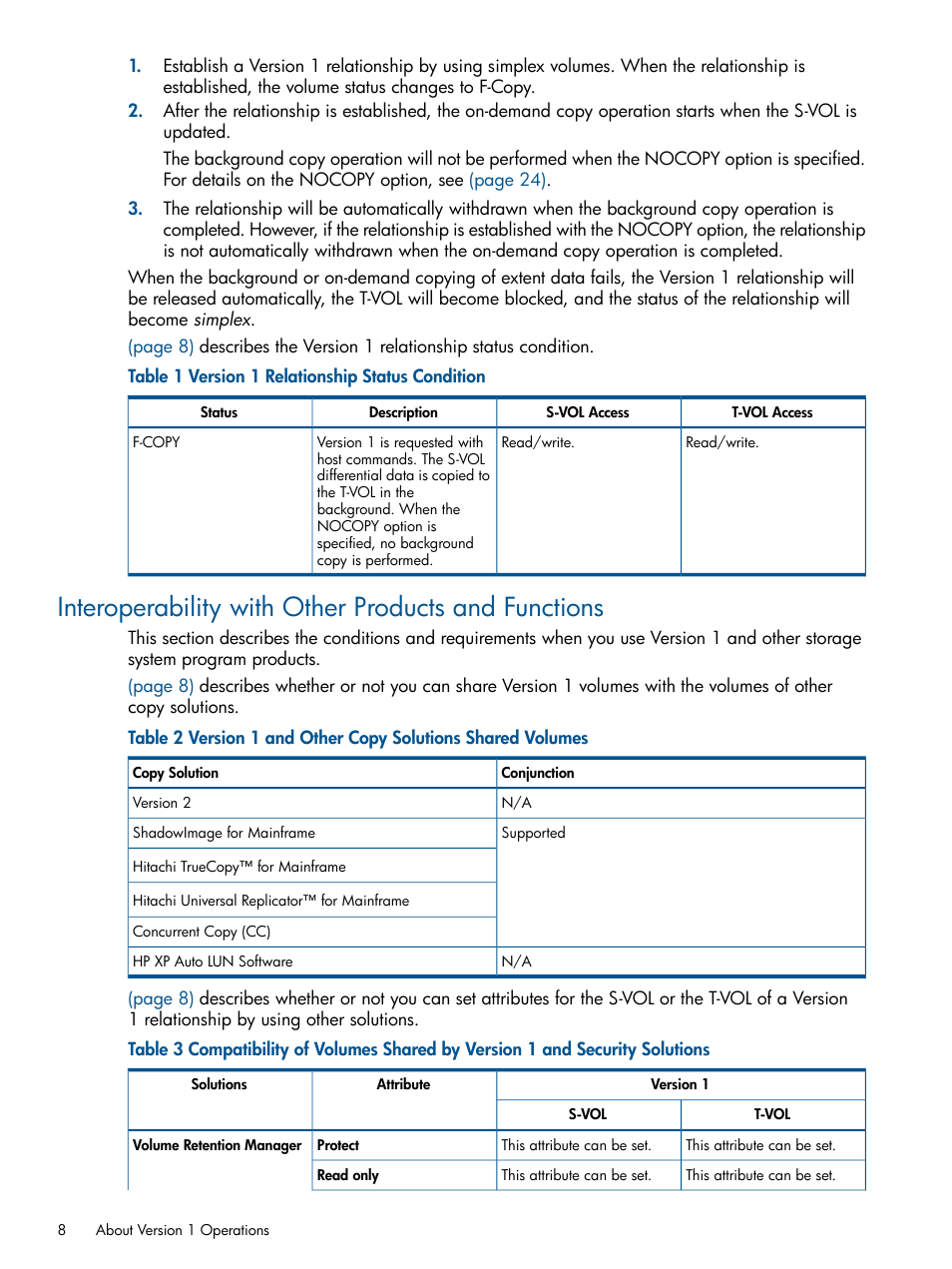 Interoperability with other products and functions | HP StorageWorks XP Remote Web Console Software User Manual | Page 8 / 155