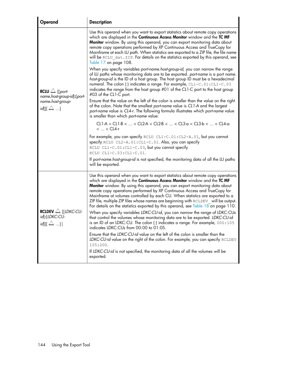 HP XP Array Manager Software User Manual | Page 144 / 172