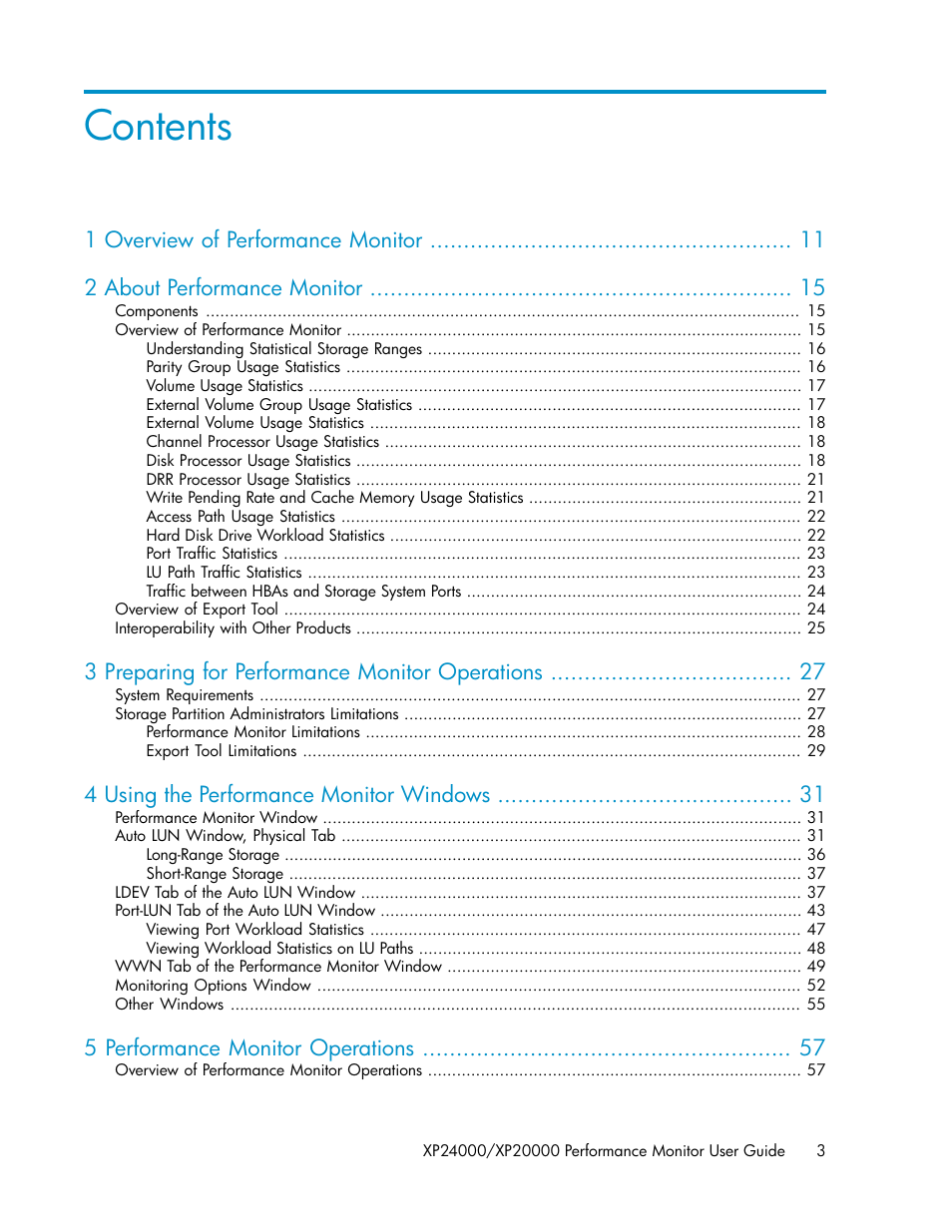 HP XP Array Manager Software User Manual | Page 3 / 172