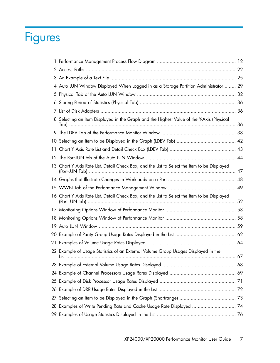 Figures | HP XP Array Manager Software User Manual | Page 7 / 172