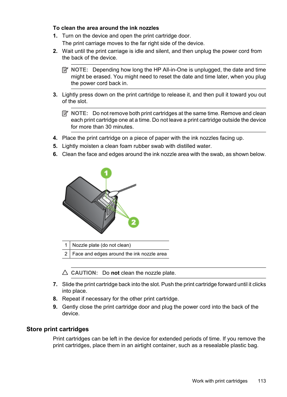 Store print cartridges | HP Officejet J3680 All-in-One Printer User Manual | Page 117 / 186