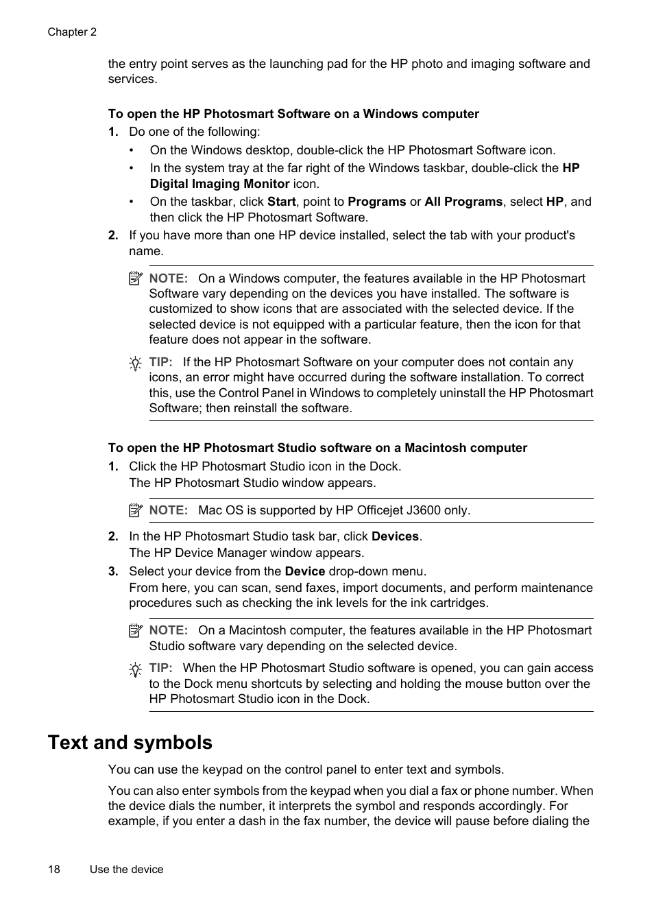 Text and symbols, Type numbers and text on the control-panel keypad, Available symbols for dialing fax numbers | HP Officejet J3680 All-in-One Printer User Manual | Page 22 / 186