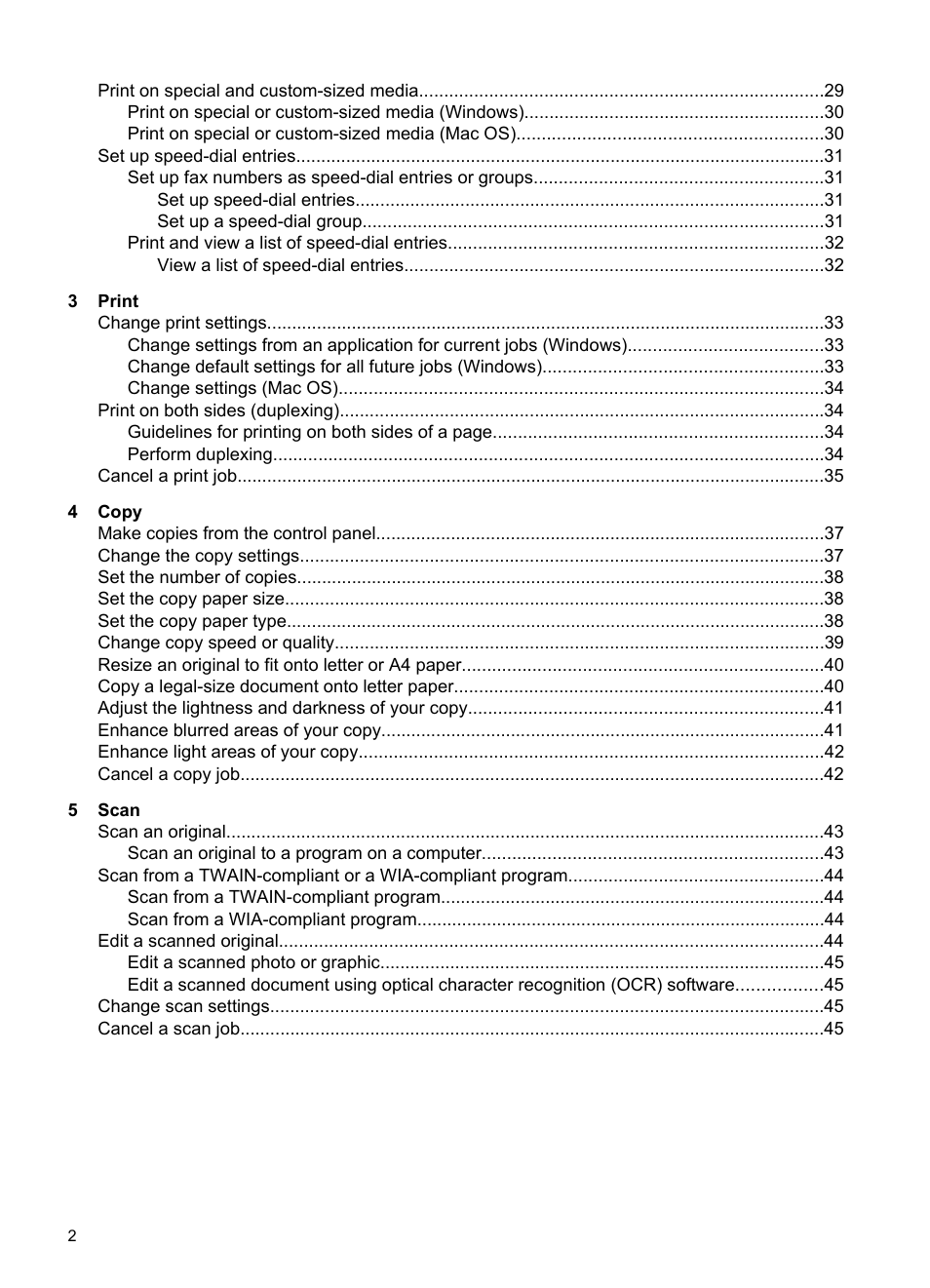 HP Officejet J3680 All-in-One Printer User Manual | Page 6 / 186