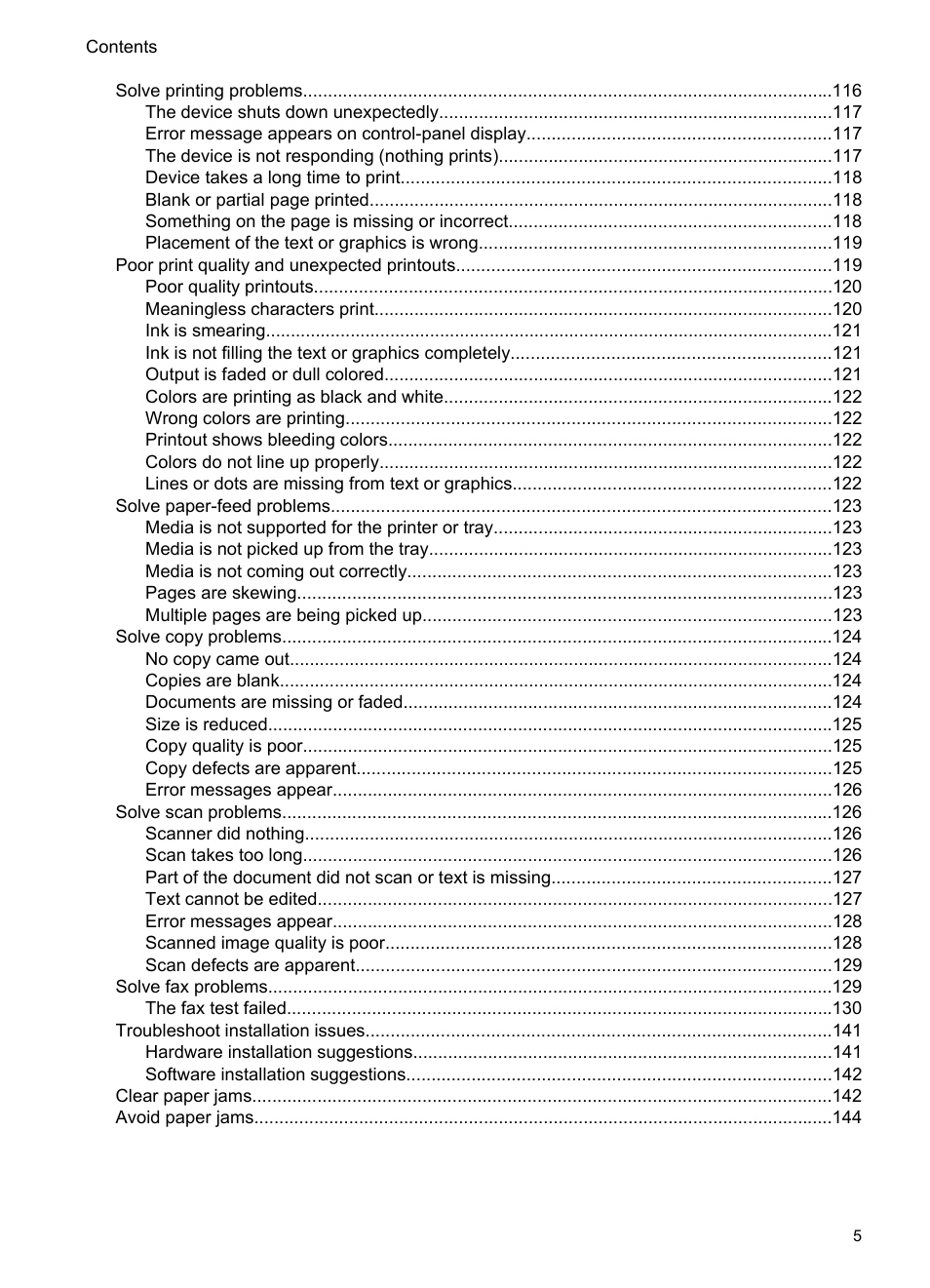 HP Officejet J3680 All-in-One Printer User Manual | Page 9 / 186