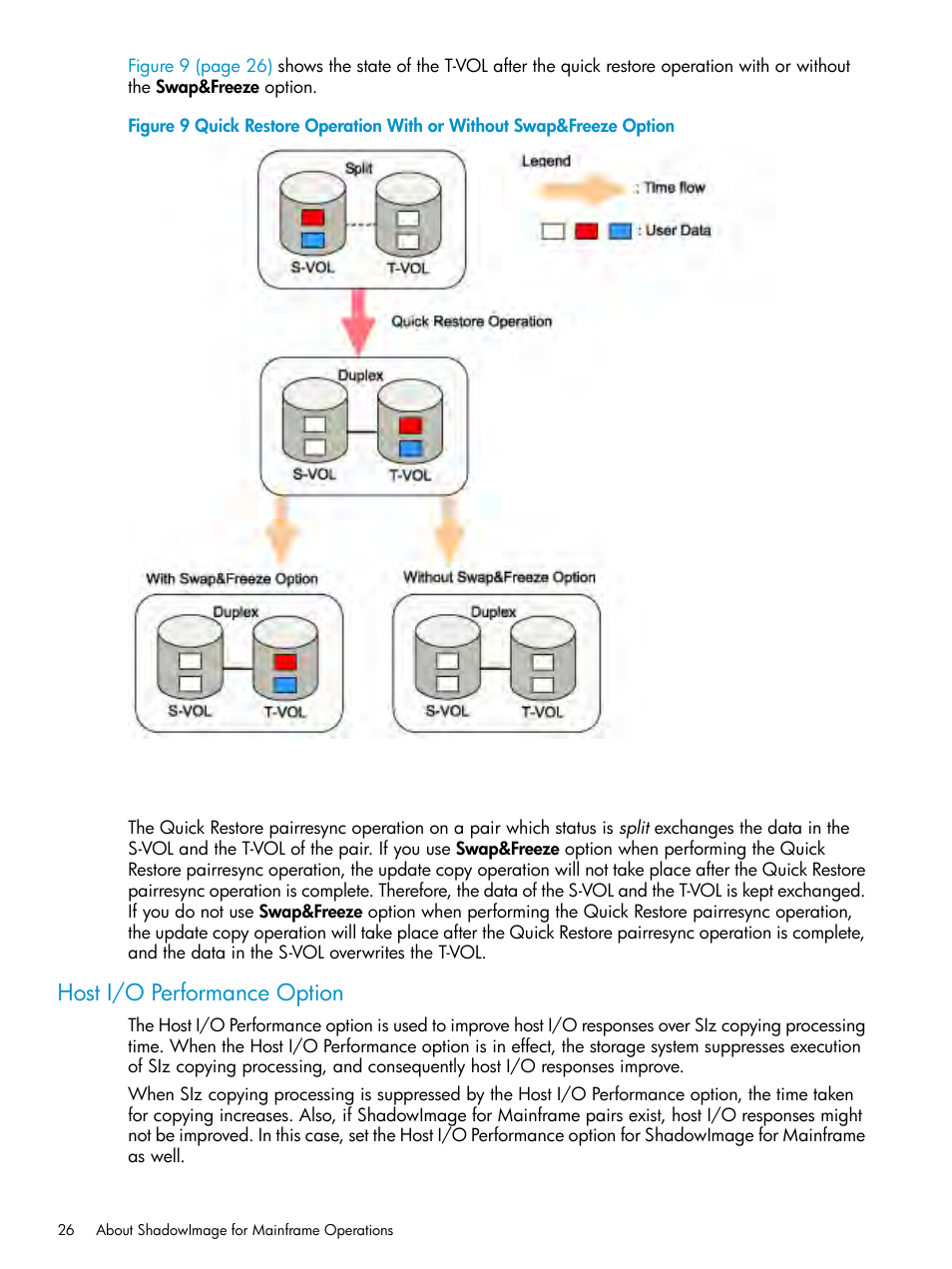 Host i/o performance option, Host i/o | HP XP Business Copy Software User Manual | Page 26 / 117