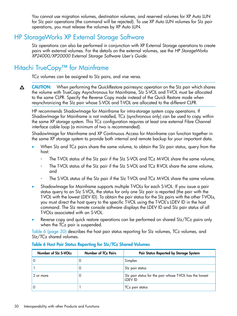 Hp storageworks xp external storage software, Hitachi truecopy™ for mainframe | HP XP Business Copy Software User Manual | Page 30 / 117