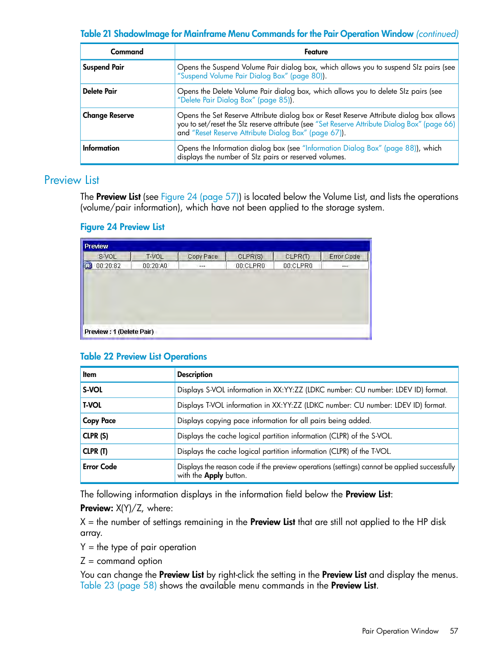 Preview list | HP XP Business Copy Software User Manual | Page 57 / 117