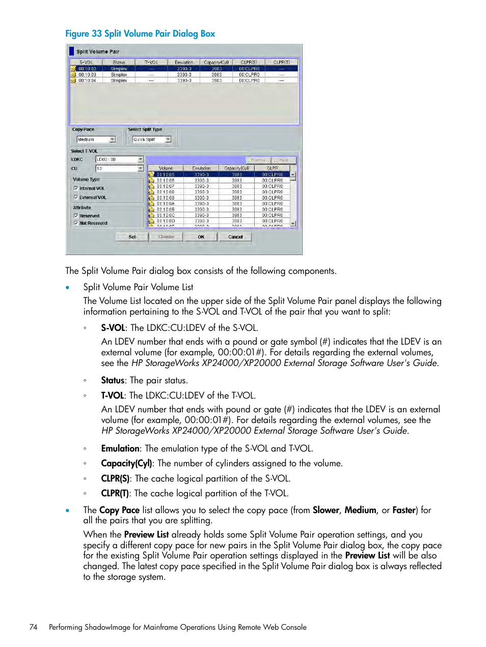 Split | HP XP Business Copy Software User Manual | Page 74 / 117