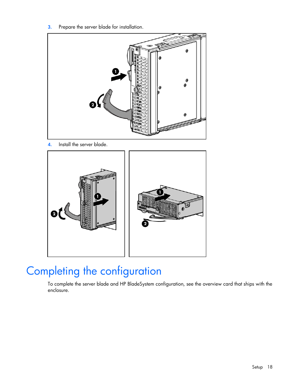 Completing the configuration | HP ProLiant BL495c G5 Server-Blade User Manual | Page 18 / 91