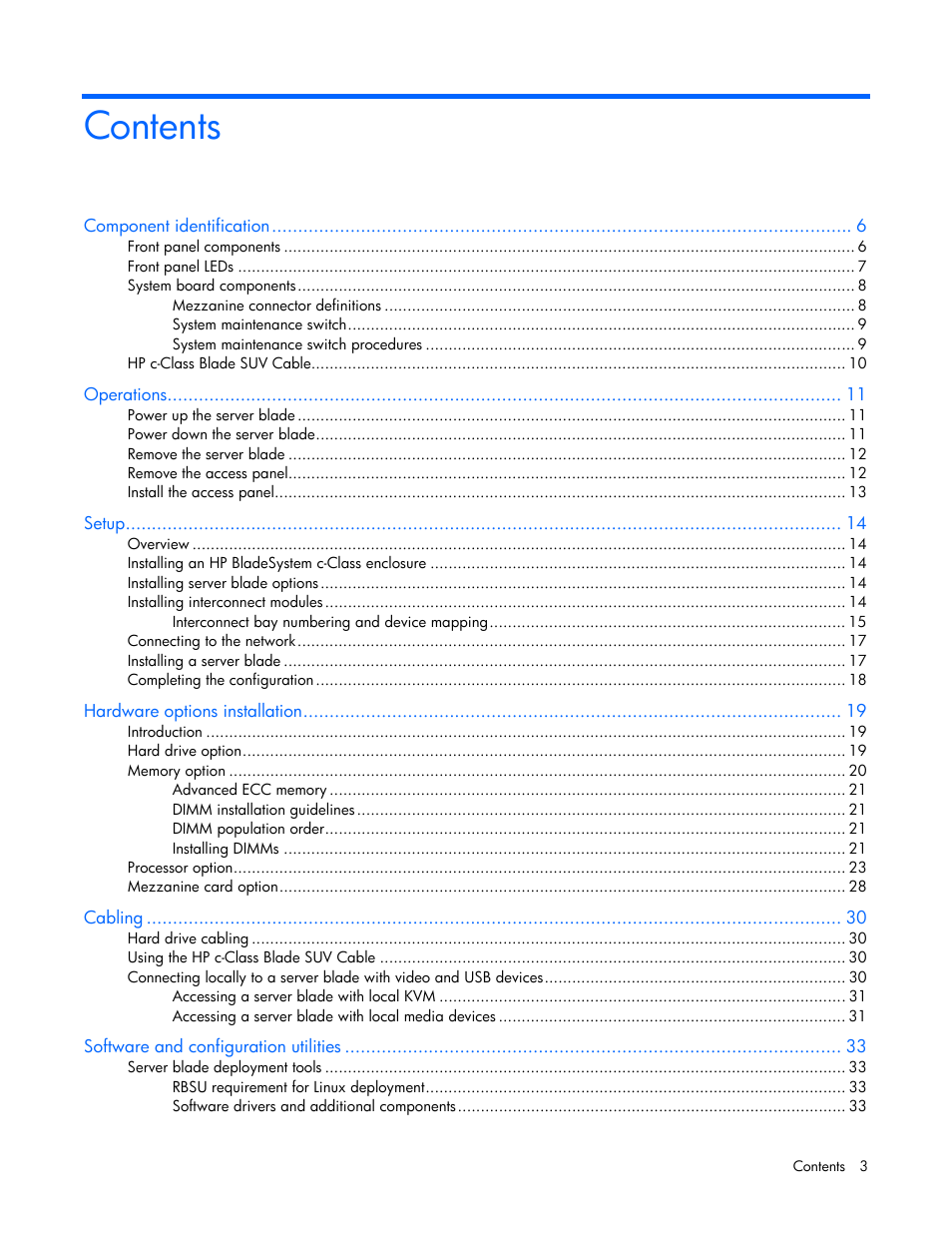 HP ProLiant BL495c G5 Server-Blade User Manual | Page 3 / 91