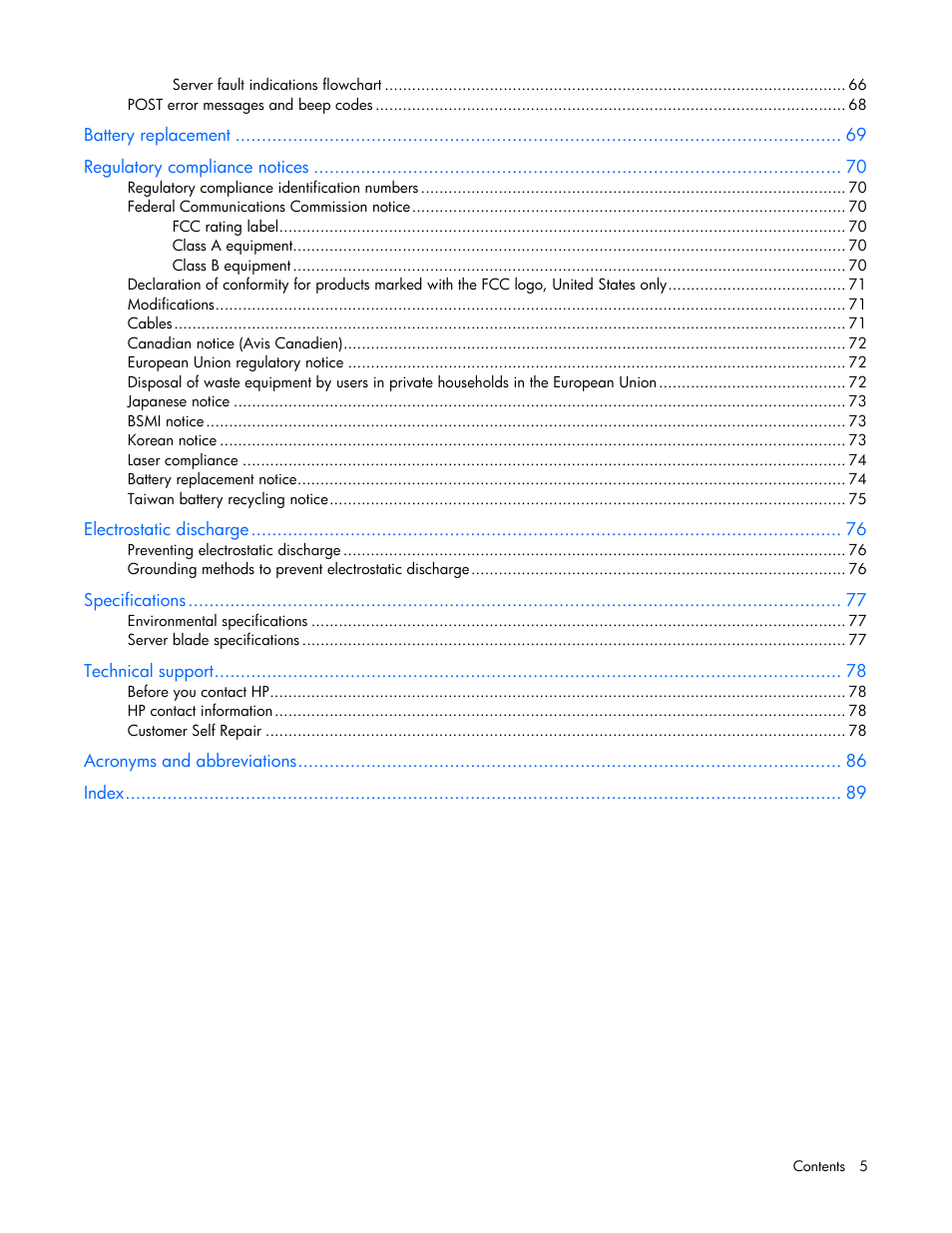 HP ProLiant BL495c G5 Server-Blade User Manual | Page 5 / 91