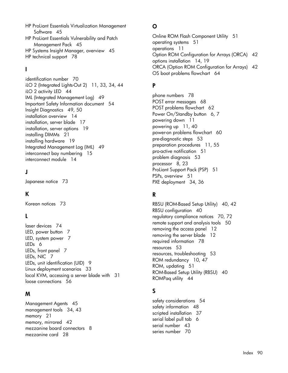 HP ProLiant BL495c G5 Server-Blade User Manual | Page 90 / 91