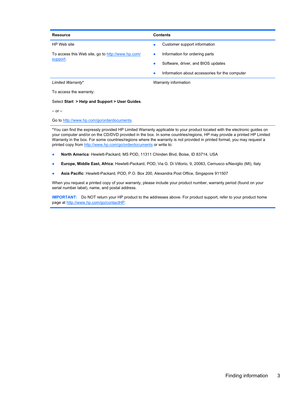 Finding information 3 | HP Pavilion dm1-4171nr Entertainment Notebook PC User Manual | Page 13 / 109