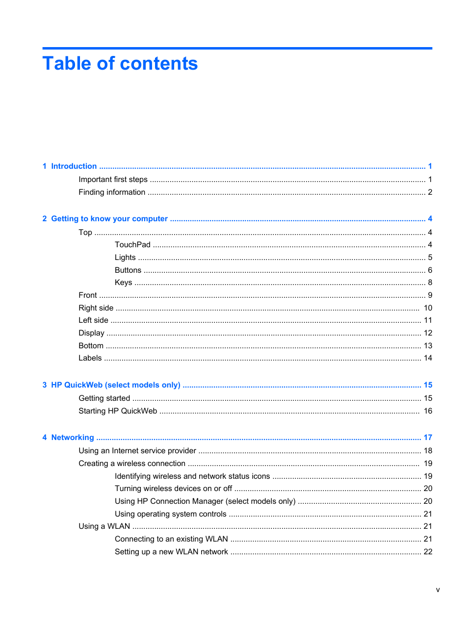 HP Pavilion dm1-4171nr Entertainment Notebook PC User Manual | Page 5 / 109