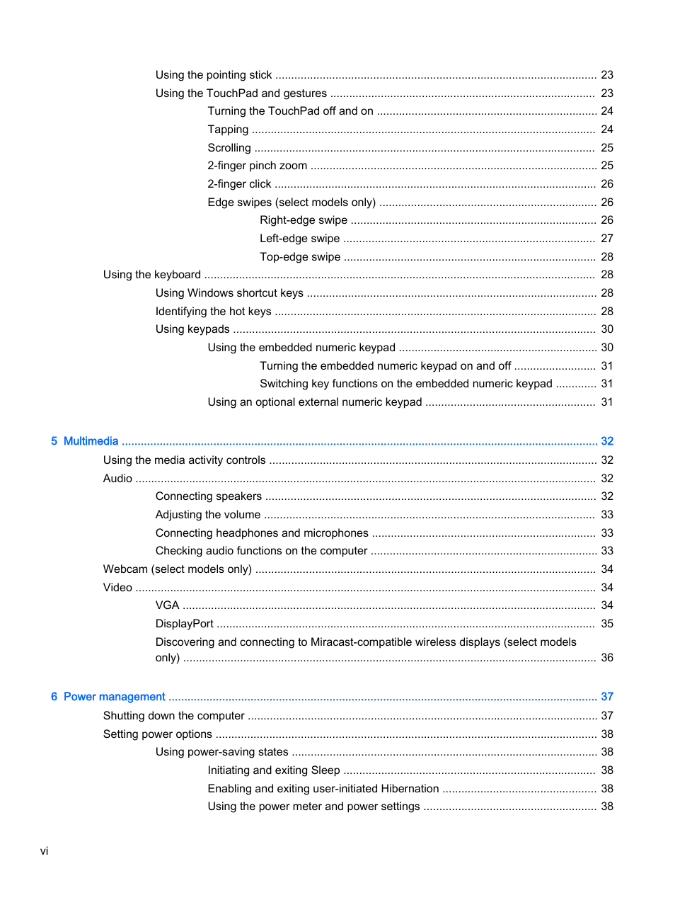 HP EliteBook 755 G2 Notebook PC User Manual | Page 6 / 106