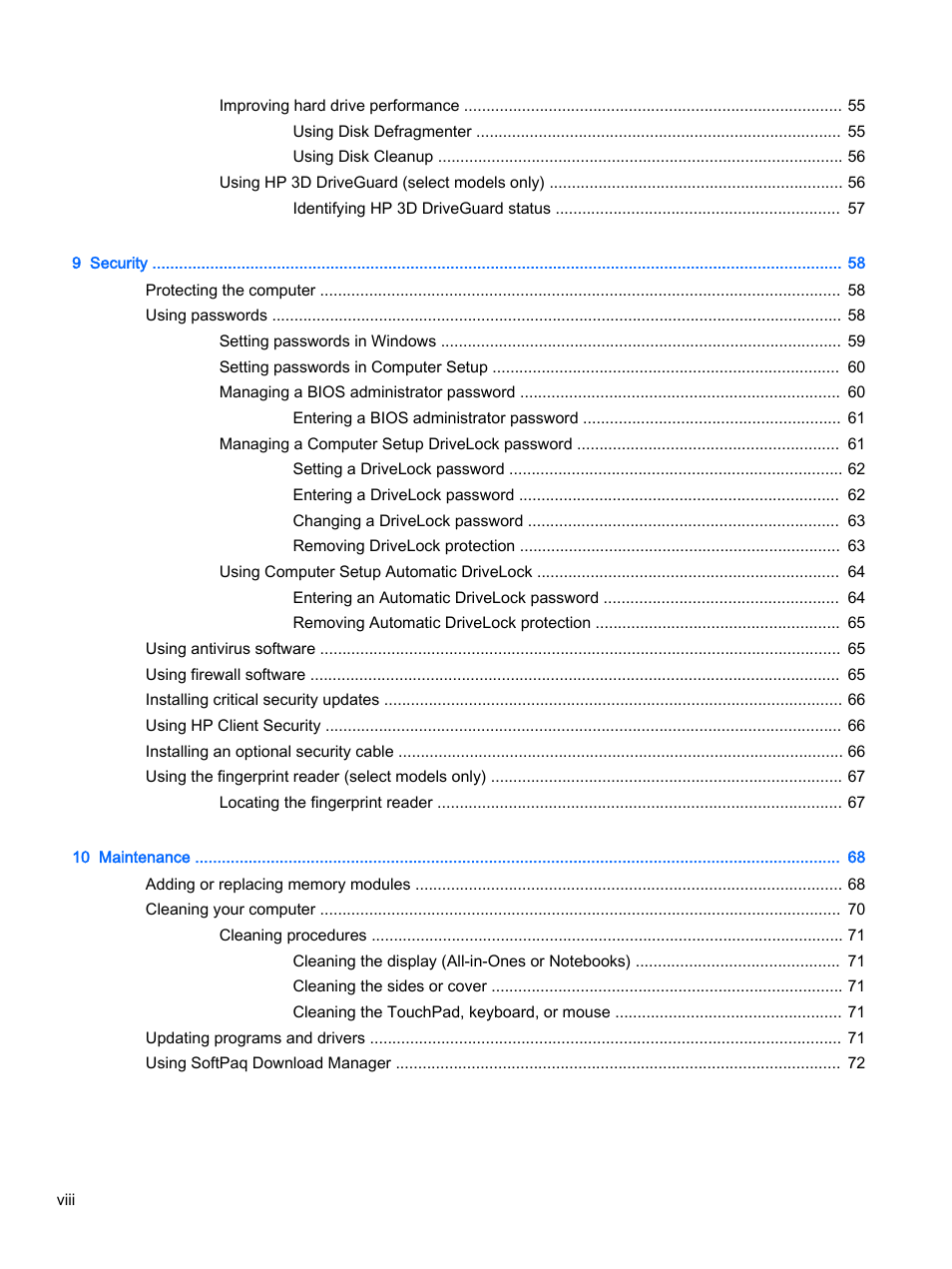 HP EliteBook 755 G2 Notebook PC User Manual | Page 8 / 106