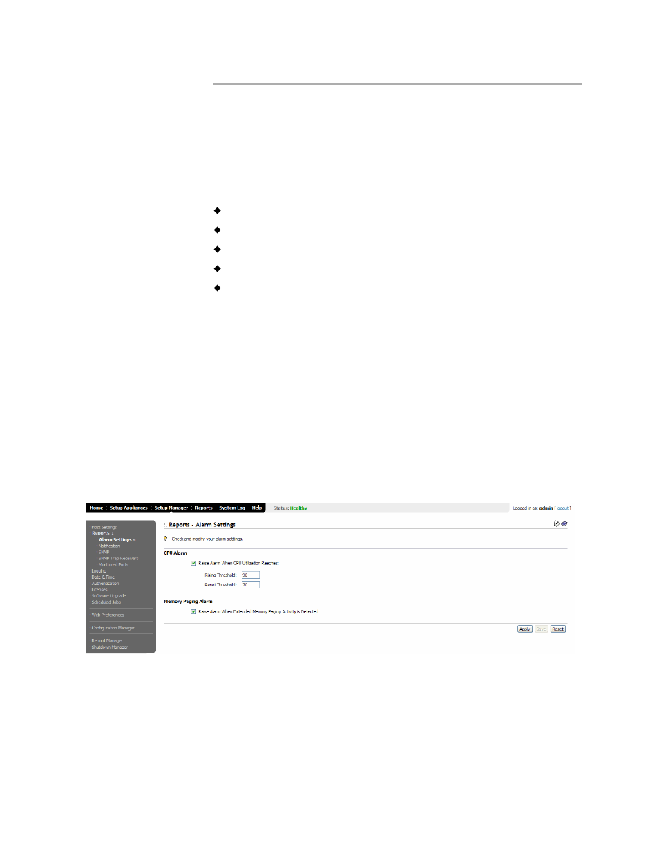 Configuring event notification, Setting alarm parameters | HP StorageWorks Enterprise File Services WAN Accelerator User Manual | Page 114 / 230