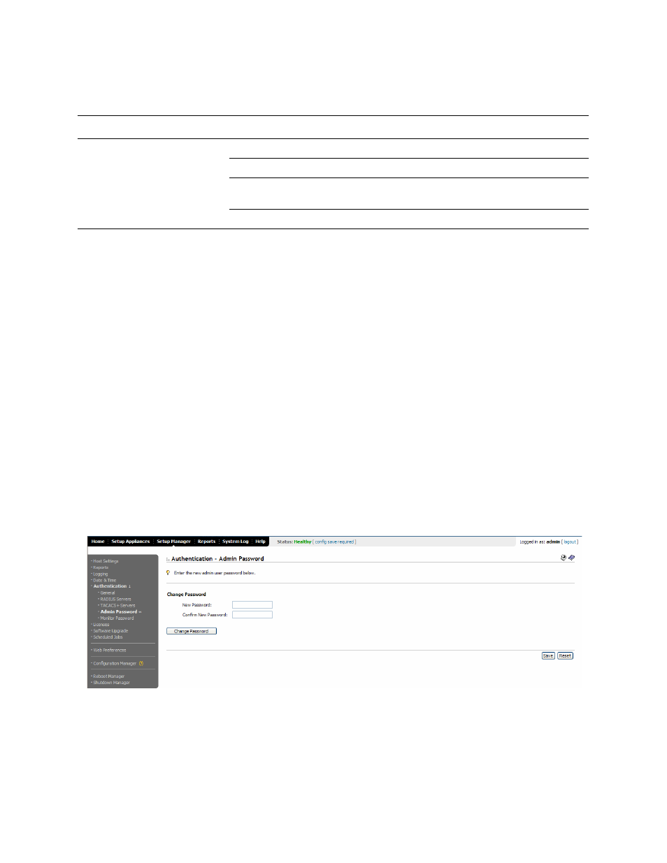 Setting the admin user password | HP StorageWorks Enterprise File Services WAN Accelerator User Manual | Page 130 / 230