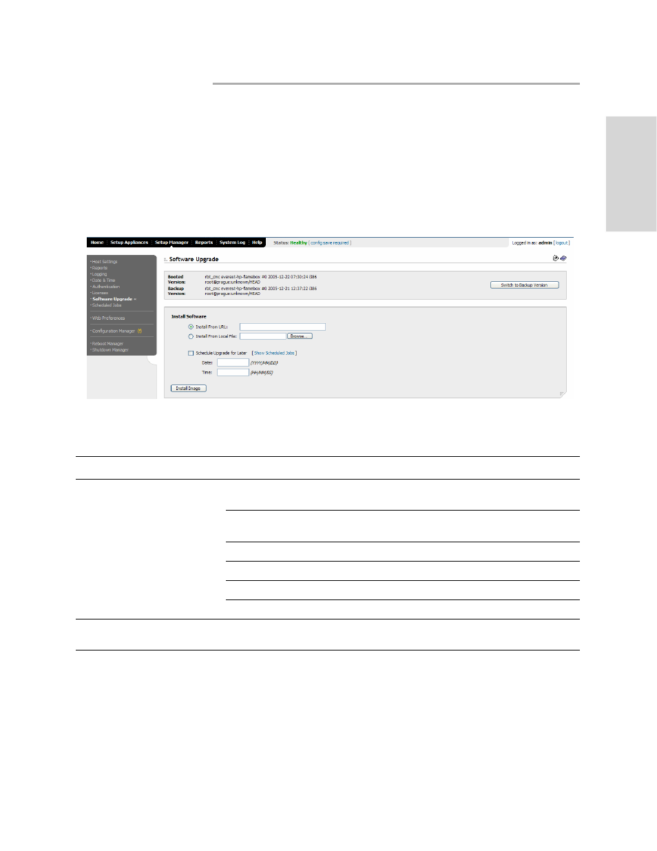 Upgrading or reverting software versions | HP StorageWorks Enterprise File Services WAN Accelerator User Manual | Page 133 / 230