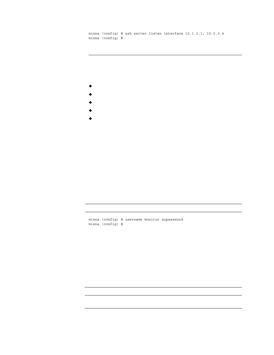 User accounts commands, Username nopassword, Username password | HP StorageWorks Enterprise File Services WAN Accelerator User Manual | Page 170 / 230