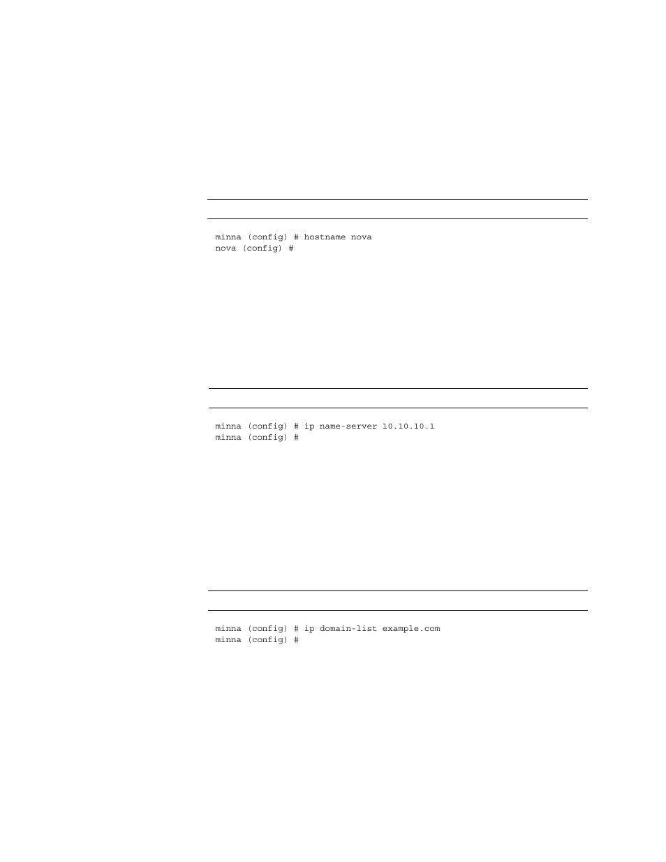 Hostname, Ip name-server, Ip domain-list | Ip host | HP StorageWorks Enterprise File Services WAN Accelerator User Manual | Page 178 / 230