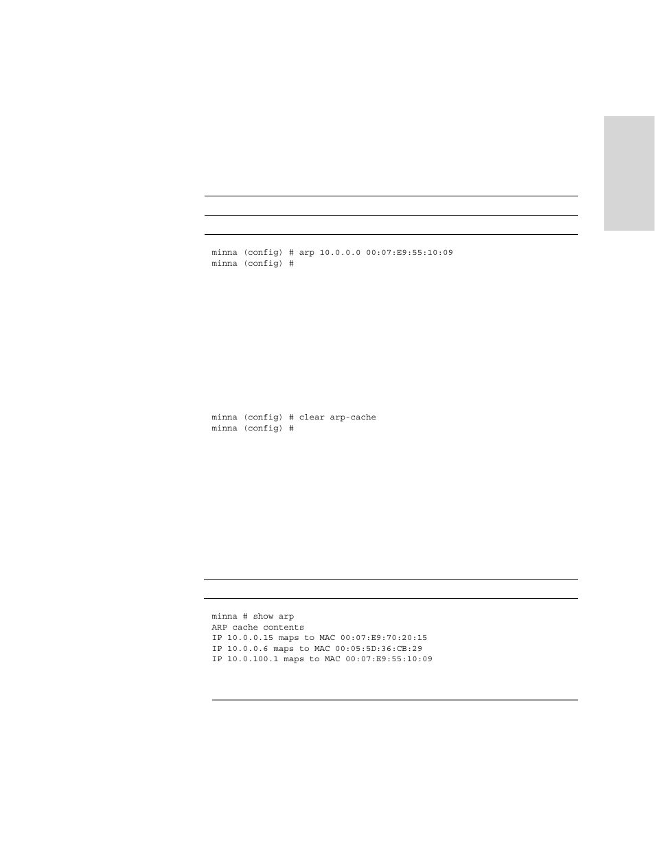 Clear arp-cache, Show arp, Statistics commands | HP StorageWorks Enterprise File Services WAN Accelerator User Manual | Page 181 / 230