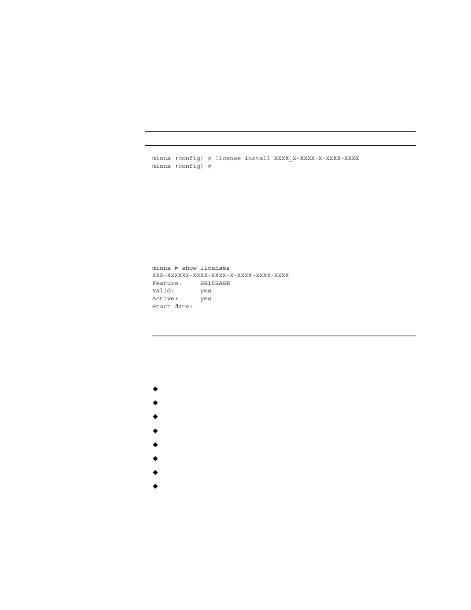 License install, Show licenses, Image management commands | Image boot | HP StorageWorks Enterprise File Services WAN Accelerator User Manual | Page 206 / 230