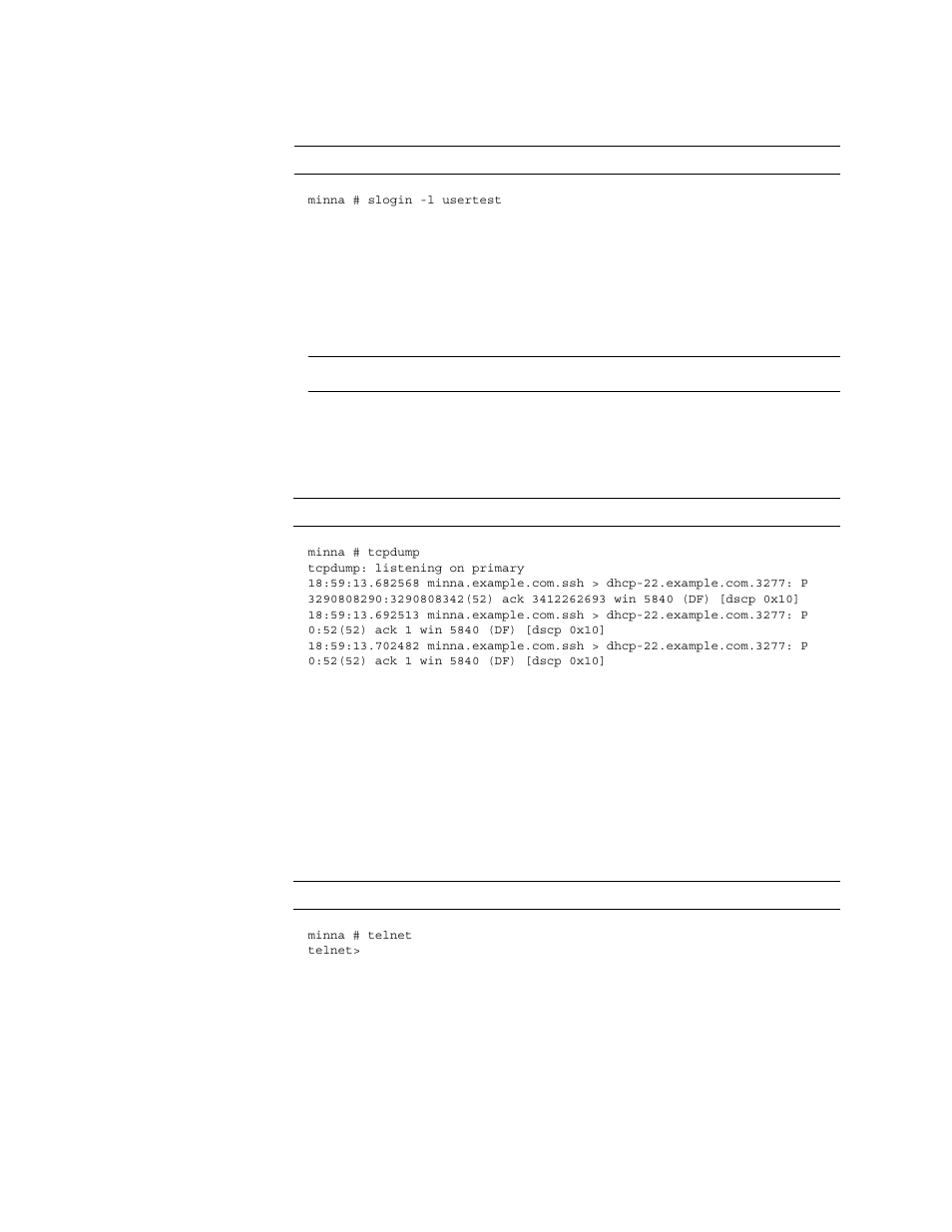 Tcpdump, Telnet, Traceroute | HP StorageWorks Enterprise File Services WAN Accelerator User Manual | Page 214 / 230