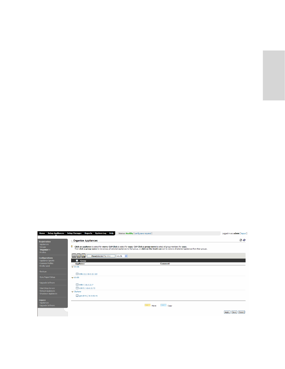 Assigning appliances to groups | HP StorageWorks Enterprise File Services WAN Accelerator User Manual | Page 71 / 230