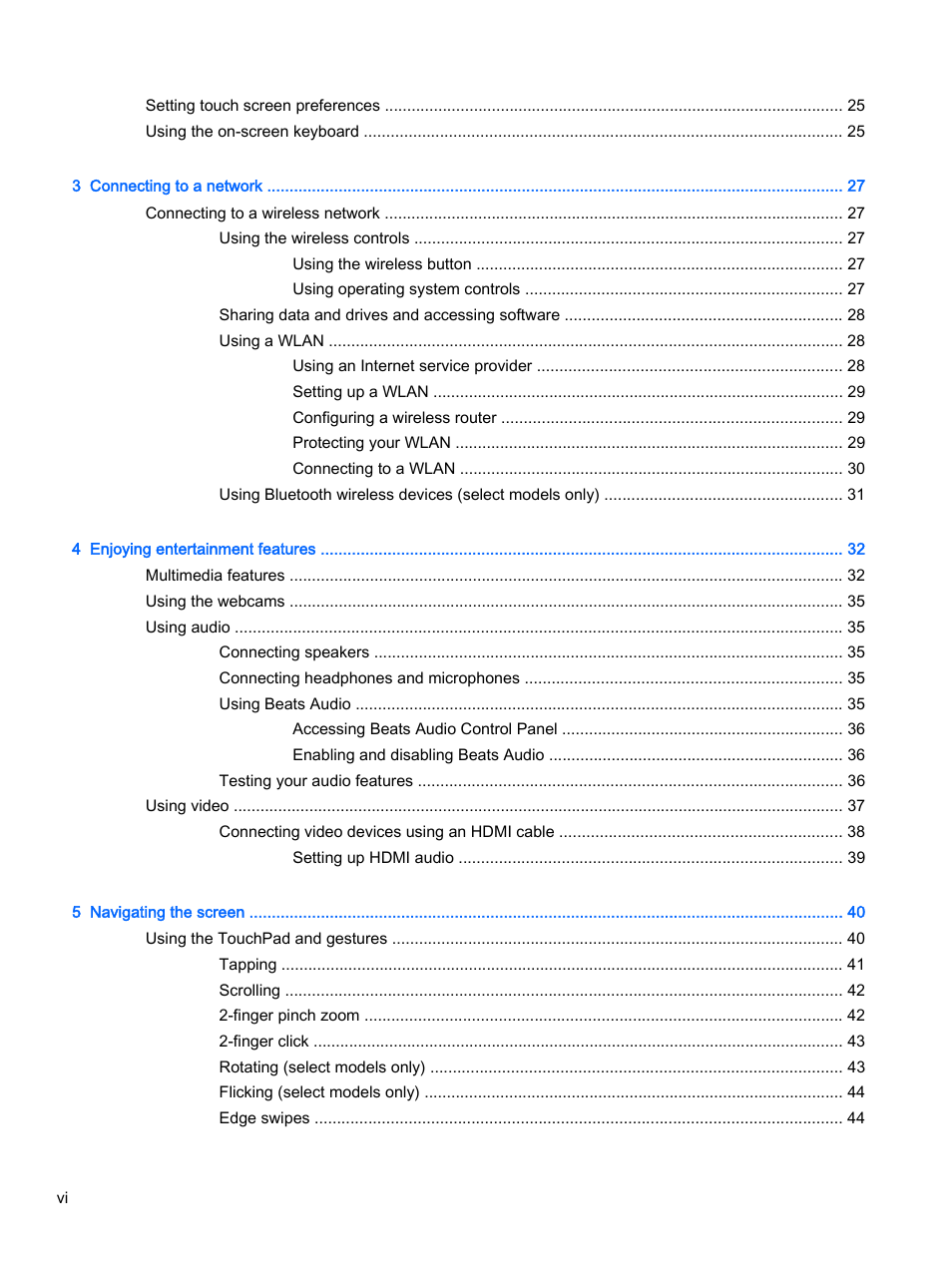 HP Pavilion 13-r010dx x2 Detachable PC User Manual | Page 6 / 84