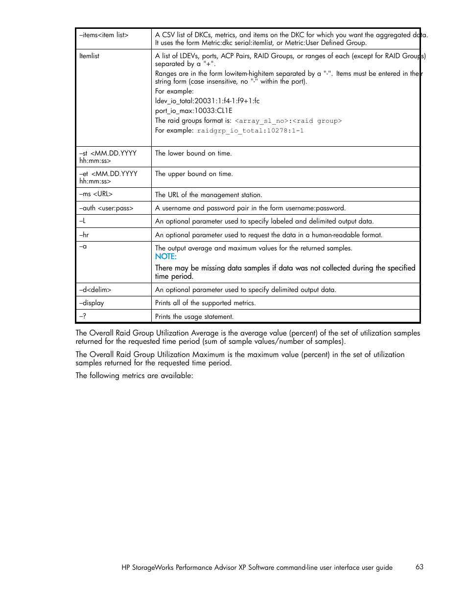 HP XP Performance Advisor Software User Manual | Page 63 / 97