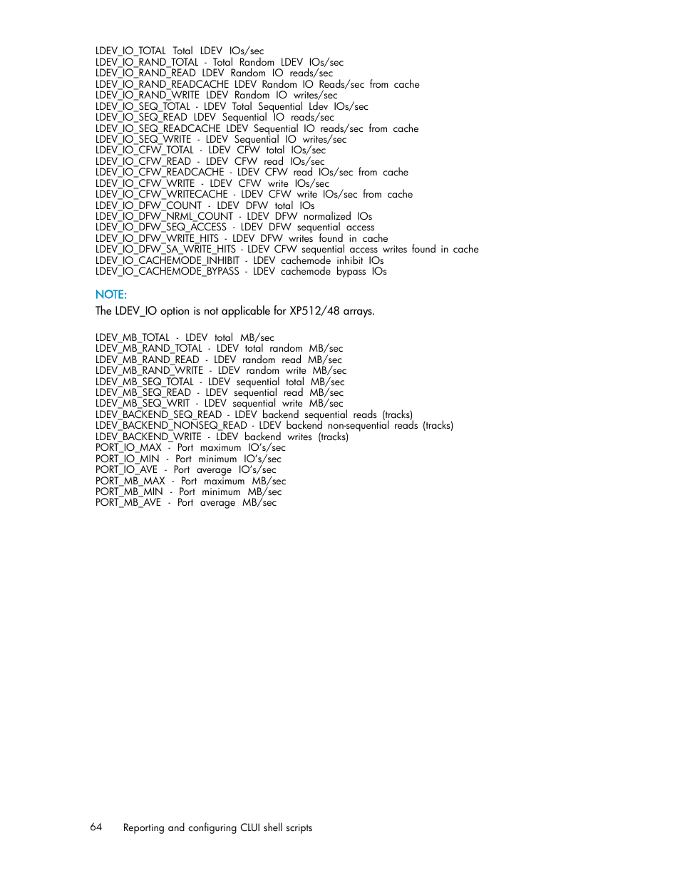 HP XP Performance Advisor Software User Manual | Page 64 / 97