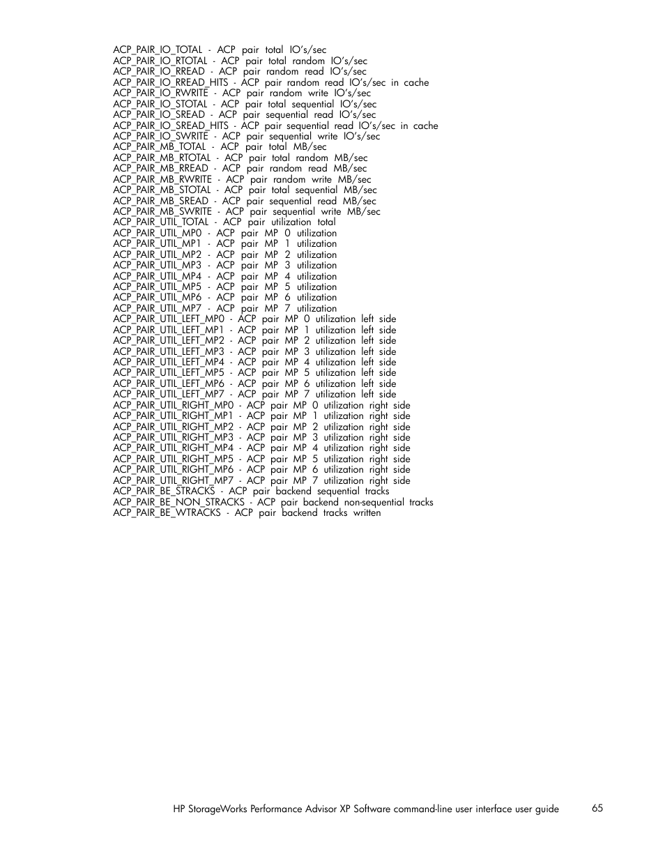 HP XP Performance Advisor Software User Manual | Page 65 / 97