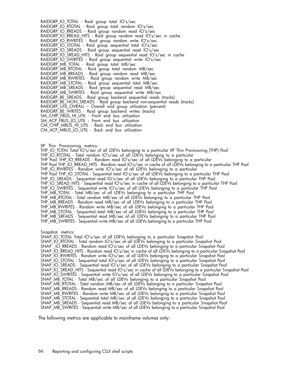 HP XP Performance Advisor Software User Manual | Page 66 / 97