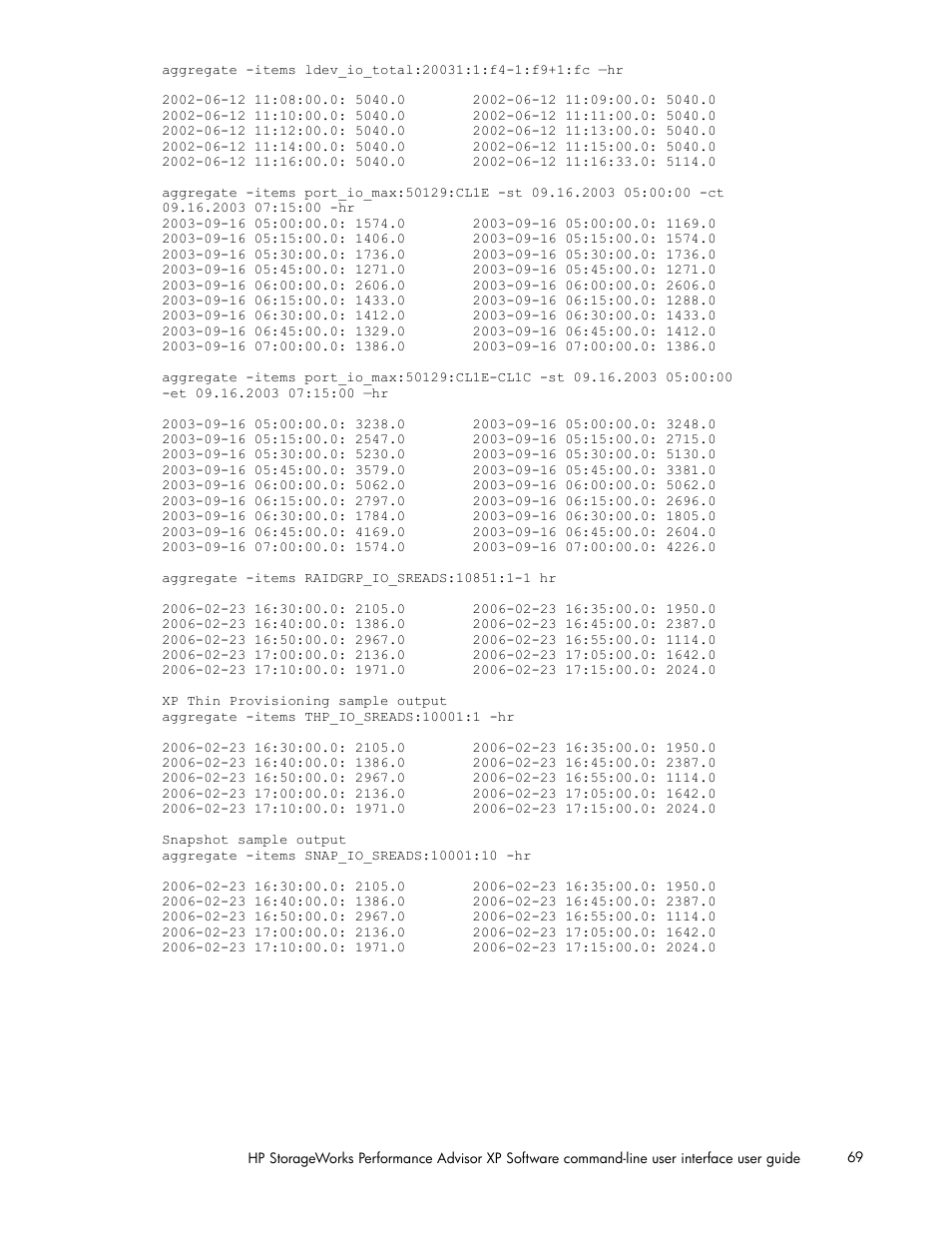 HP XP Performance Advisor Software User Manual | Page 69 / 97