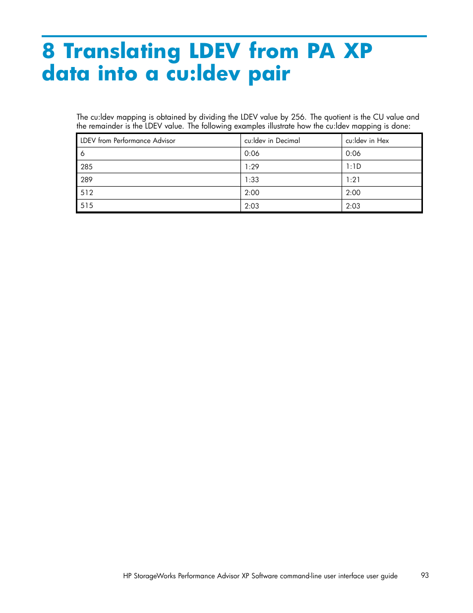 HP XP Performance Advisor Software User Manual | Page 93 / 97