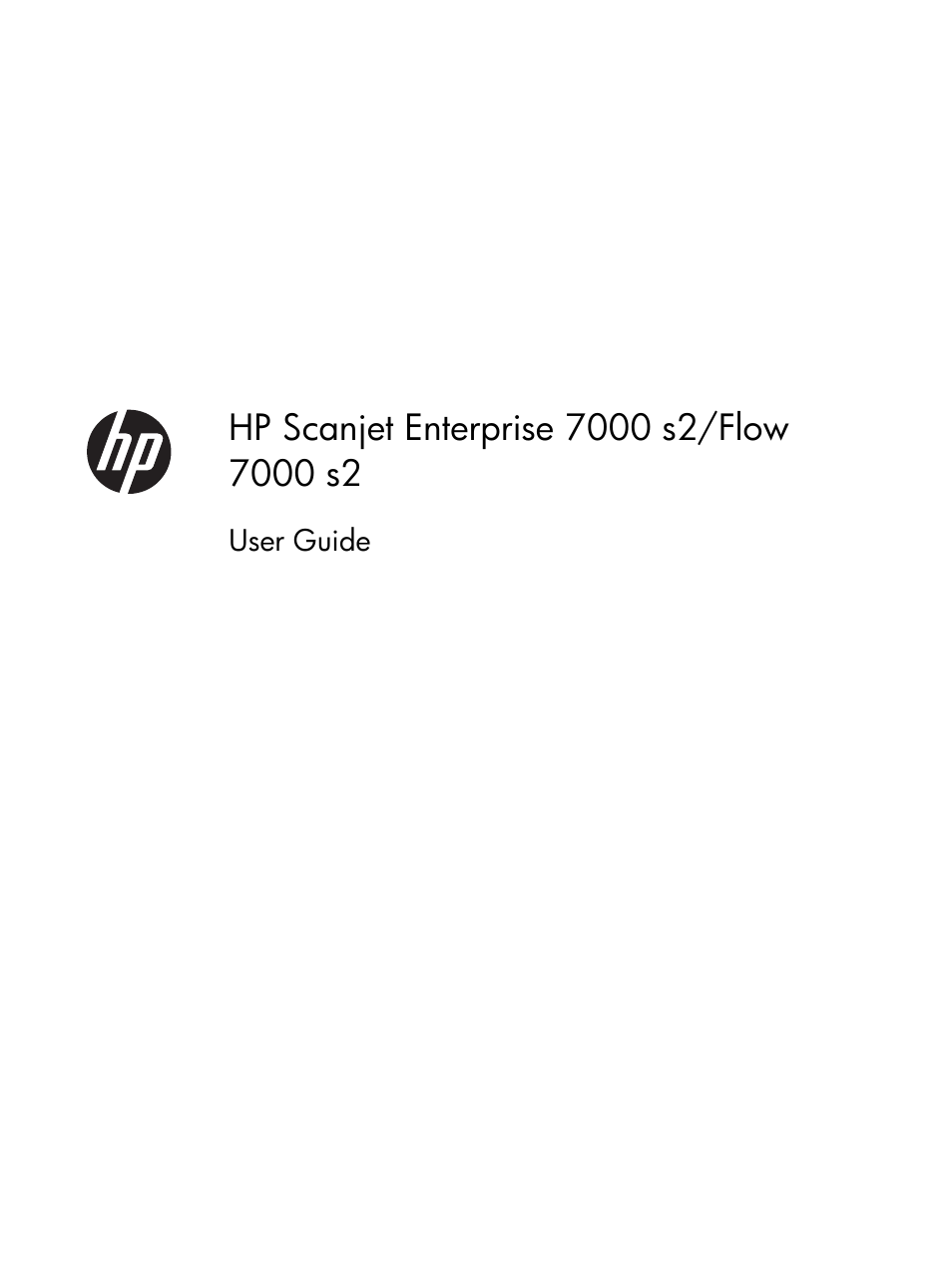 HP Scanjet Enterprise Flow 7000 s2 Sheet-feed Scanner User Manual | 62 pages