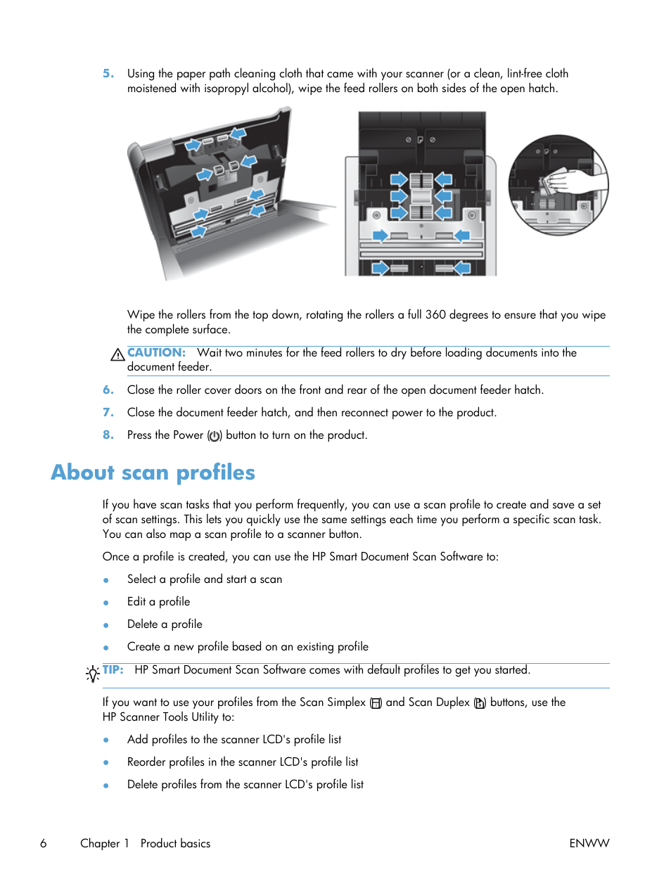 About scan profiles | HP Scanjet Enterprise Flow 7000 s2 Sheet-feed Scanner User Manual | Page 12 / 62