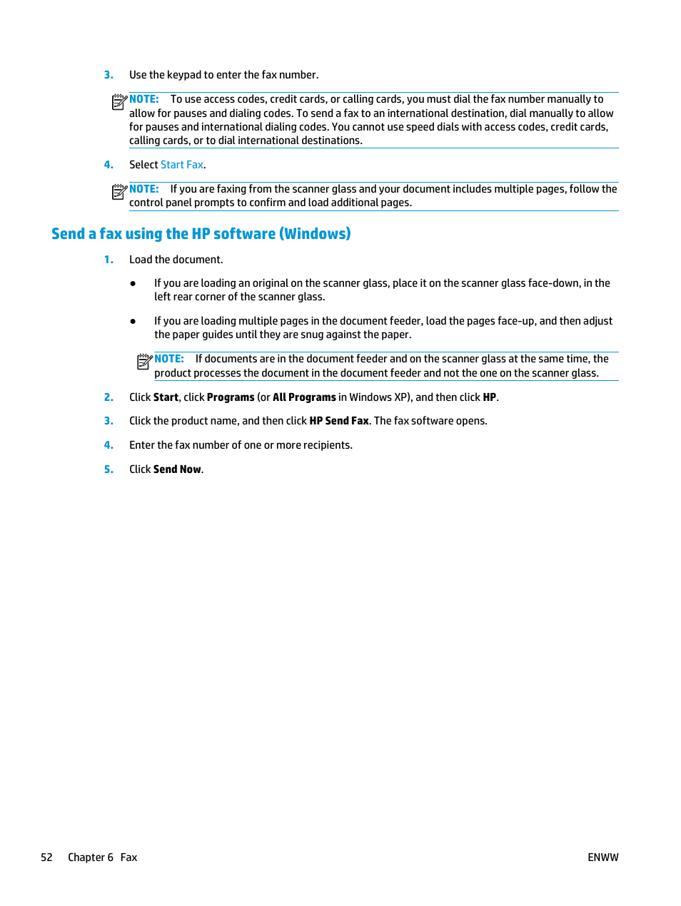 Send a fax using the hp software (windows) | HP LaserJet Pro MFP M127fw User Manual | Page 60 / 122