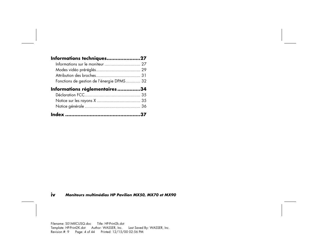 HP Pavilion mx90 19 inch Monitor User Manual | Page 44 / 128