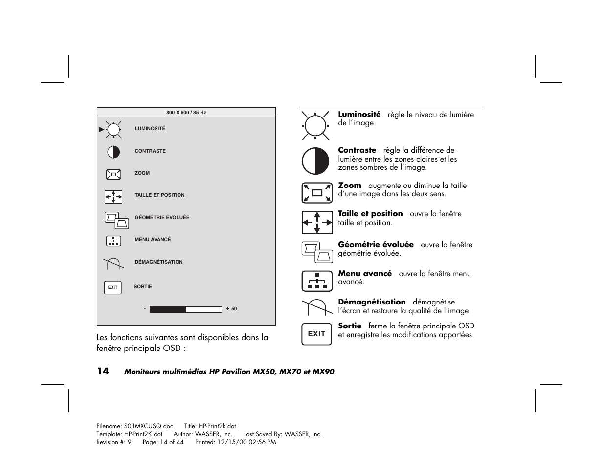 HP Pavilion mx90 19 inch Monitor User Manual | Page 58 / 128