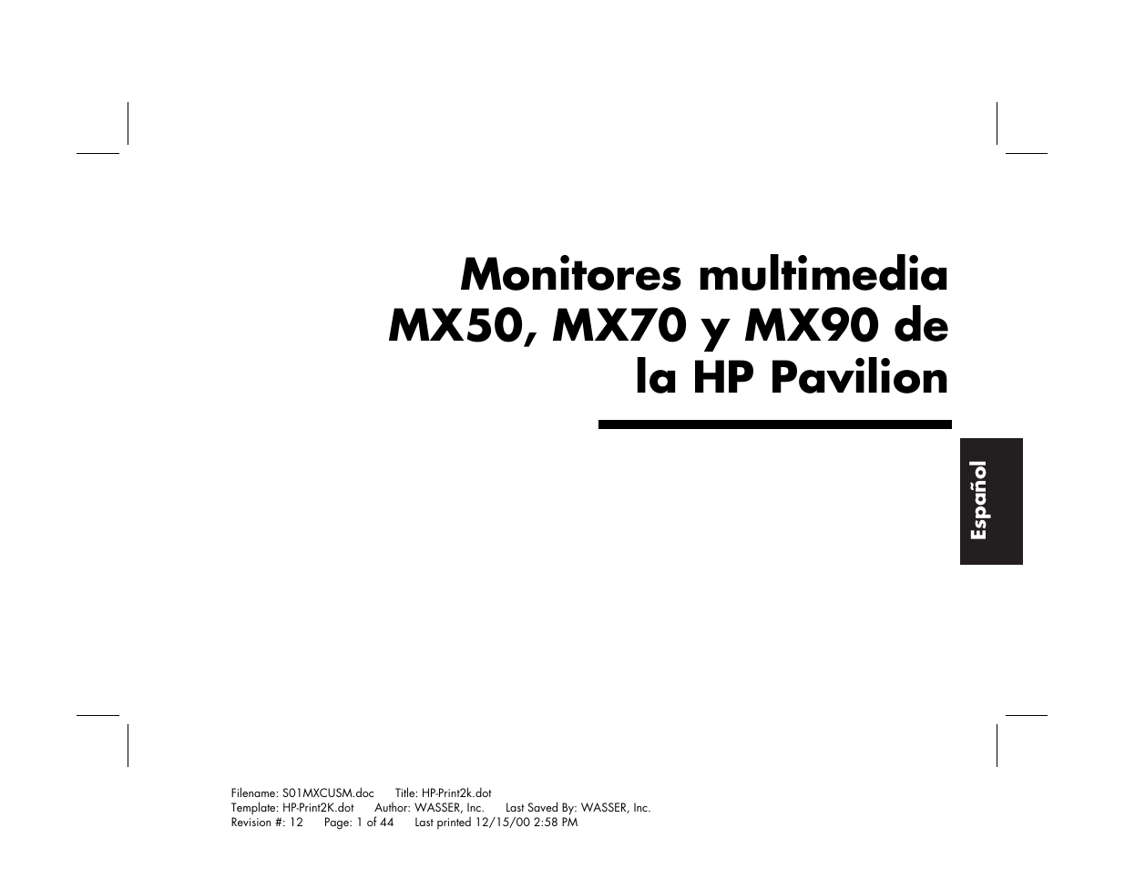 HP Pavilion mx90 19 inch Monitor User Manual | Page 85 / 128