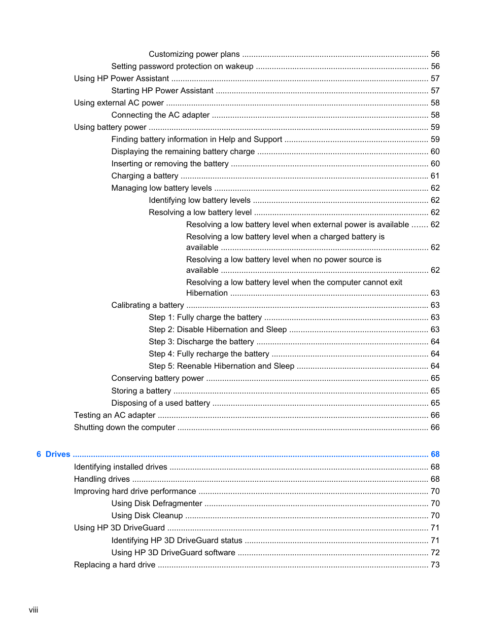 HP ProBook 5220m Notebook PC User Manual | Page 8 / 147