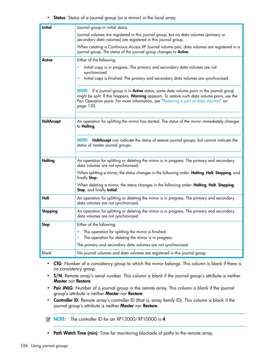 HP StorageWorks XP Remote Web Console Software User Manual | Page 106 / 200