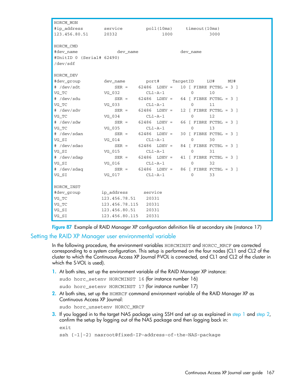 Figure 87 | HP StorageWorks XP Remote Web Console Software User Manual | Page 167 / 200