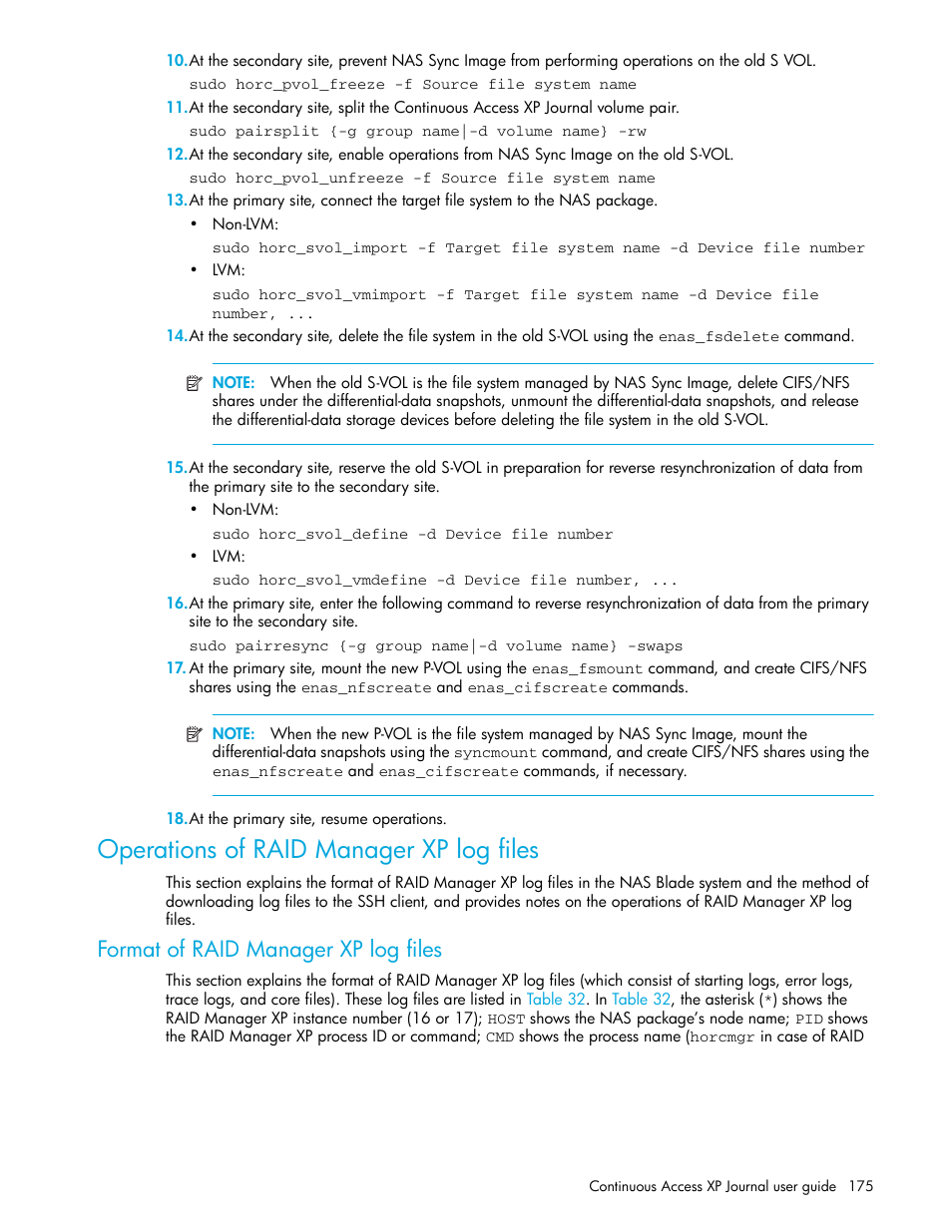 Operations of raid manager xp log files, Format of raid manager xp log files | HP StorageWorks XP Remote Web Console Software User Manual | Page 175 / 200